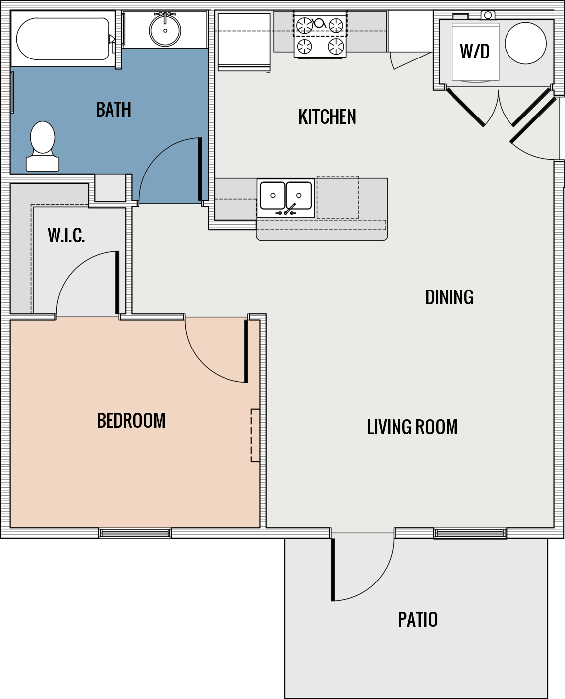 Floor Plans of Sunset Village Apartments in Albany, OR